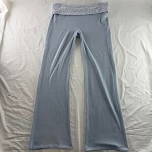 Hollister Floral Foldover Wide Leg Lounge Pants Womens L Coquette Soft Girl